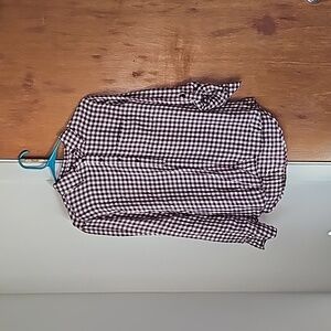 XS Cosmic Blue Love Kylie Classic Half Button Down